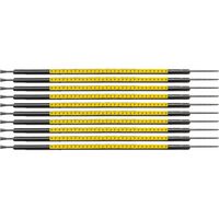 Clip Sleeve Wire Markers SCNG-05-7, Black, Yellow, Nylon, 300 pc(s), 1.4 mm, 1.8 mm Marcatori per cavi