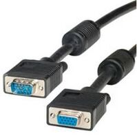 Hq Vga Cable With Ferrite, , Hd15 M - Hd15 F 20 M ,
