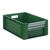 Transparent flap for open fronted storage bin