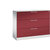 Armario para archivadores colgantes ASISTO, anchura 1200 mm, con 3 cajones, gris luminoso / rojo rubí.