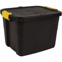 Aufbewahrungsbox 42l HW443 schwarz / gelb