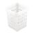 Olympia Square Cutlery Basket in White with Wholes Made of Plastic 140x110x110mm