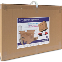 Kit déménagement - 10 Caisses déménagement 550x350x300mm -1 rouleau Ruban adhésif 50mmx66M -1 Rou KITDEM