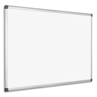 PERGAMY Tableau Blanc laqué magnétique, cadre aluminium, Format : L120 x H90 cm