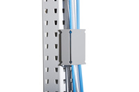 Kabelhalter für eine saubere Kabelführung entlang der Aufbausäule, in Alusilber ähnlich RAL 9006 | LMK1610.9006