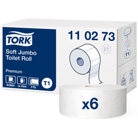 Tork weiches Jumbo Toilettenpapier T1 110273 weiß / 2-lagig / 6 x 360m/ 1.800 Blatt/Rolle
