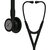 3M™ Littmann® Cardiology IV™ Stethoskop für die Diagnose, Black-Edition Bruststück, Schlauch, Schlauchanschluss und Ohrbügel in Schwarz, 69 cm, 6163
