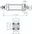 Zeichnung: Schwenkbefestigung Gabel für sphärische Lasche für Pneumatik-Zylinder