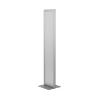 Info Display / Promotional Display / Floorstanding Poster Stand "Multi", with aluminium frame | 2, UV-stabilised 2 cover foils and white partition wal