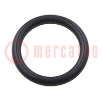 Junta O-ring; caucho NBR; Thk: 1,5mm; Øint: 9mm; M12; negro