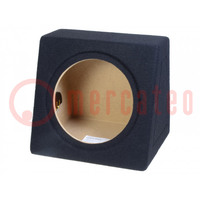 Car loudspeaker enclosure; MDF; black; textil; 250mm; Øhole: 232mm