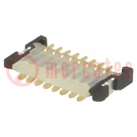 Connector: FFC/FPC; horizontal; PIN: 8; Non-ZIF,bottom contacts