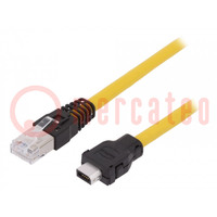 Kabel; ix Industrial stekker,RJ45-stekker; PVC; Cat: 6a; 1,5m