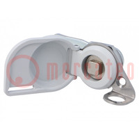 Lock; left; zinc and aluminium alloy; 15mm; Features: without key