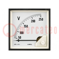 Ampermérő; panelre; I AC: 0÷300A; True RMS; Osztály: 1,5; 40÷72Hz