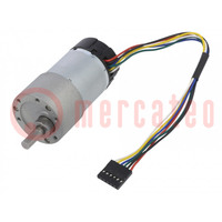 Motor: DC; with gearbox; 6÷12VDC; 5.5A; Shaft: D spring; 150rpm