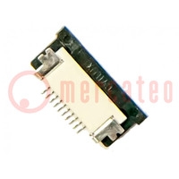 Connector; PIN: 10; ZIF FFC; 0.5mm; Type: top contacts