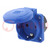 Connector: AC-voeding; contact; 2P+PE; 250VAC; 16A; blauw; PIN: 3