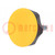 Knob; Ø: 45mm; Ext.thread: M8; 30mm; technopolymer PA; Cap: yellow