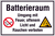 Modellbeispiel: Hinweisschild, Batterieraum, Umgang mit Feuer, offenem Licht und Rauchen verboten (Art. 41.d9065)