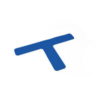 Lagerplatzkennzeichnung T-Stück aus selbstklebendem PVC, Breite 10,0 cm Version: 01 - blau