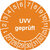 Prüfplaketten - UVV geprüft, in Jahresfarbe, 15 Stück/Bogen, selbstklebend, 3,0 cm Version: 27-32 - Prüfplakette - UVV geprüft 27-32