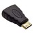 Video redukcja, mini HDMI (M) - HDMI F, czarna