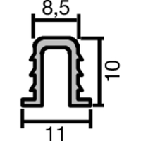 Produktbild zu SCHÜCO GST Binario di scorr. sup. frontale int. GST, 11 x 8,5 mm, al anodizz.