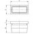 Skizze zu CROSO végdarab szögletes, 60 x 60 mm, polírozott, nemesacél V2A