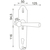 Skizze zu Sicherheits-Drückergarnitur KALTENBACH PZ92, verzinkt schwarz passiviert