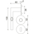 Skizze zu SOLIDO Drückergarnitur VADUZ - auf Flachrosette, rund BB, Edelstahl matt