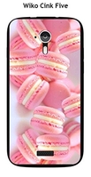 ONOZO CARCASA PARA WIKO CINK FIVE DISEÑO MACARONS ROSES