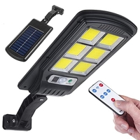 MACLEAN FAROLA SOLAR CON SENSOR DE MOVIMIENTO Y CREPUSCULAR IP54 4W 400 LUMEN 6500K MANDO A DISTANCIA LÁMPARA SOLAR LÁMPARA DE P