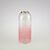 Vase Aura, klar/rosa m. Goldrand, Glas, 10x23,5 cm