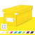 Archivbox Click & Store WOW CD, Graukarton, gelb