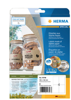 HERMA 10756 etiqueta autoadhesiva Rectángulo Permanente Marrón 80 pieza(s)