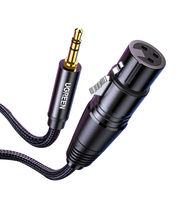 Ugreen 20763 kabel audio 1 m XLR 3.5mm Czarny