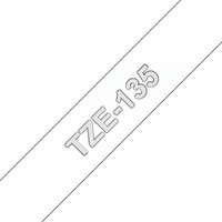 Brother TZE-135 Etiketten erstellendes Band Weiss auf Transparent