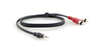 Kramer Electronics 3.5mm - 2 RCA, 1.8m audio cable Black, Red, White