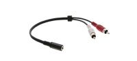 Kramer Electronics C-A35F/2RAM-1 cable de audio 0,3 m 3,5mm 2 x RCA Negro