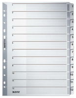 Leitz 43250000 Tab-Register Numerischer Registerindex Karton Grau