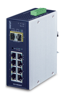 PLANET IP30 industrieller 8x 1000TP + 2x 100/1000F SFP Full Managed Ethernet Switch (-40 bis 75ø C)