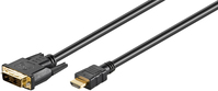 Goobay 51881 adapter kablowy 1,5 m HDMI DVI-D Czarny