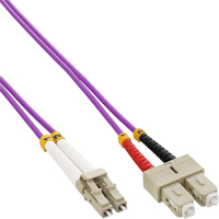 InLine Fiber Optical Duplex Cable LC/SC 50/125µm OM4 7.5m