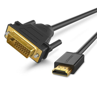 Ugreen 30116 video kabel adapter 1 m DVI HDMI Zwart