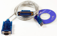 Microconnect USBADB25 Serien-Kabel Transparent 1,8 m USB DB9