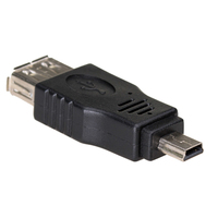 Akyga Adapter AK-AD-07 USB-AF/miniUSB-B (5-pin) USB A USB mini B 5-pin Negro