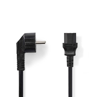Nedis CEGP10015BK20 câble électrique Noir 2 m Prise d'alimentation type E Coupleur C13