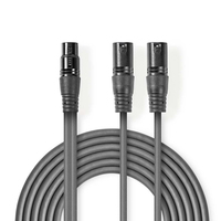 Nedis COTH15020GY15 audio kabel 1,5 m 2 x XLR (3-pin) XLR (3-pin) Grijs