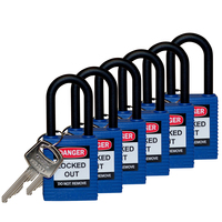 Brady 813593 padlock Conventional padlock 6 pc(s)